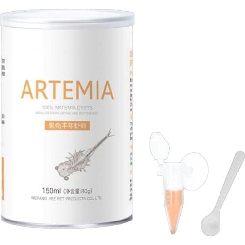 150ml Aquarium Tropic Fish Food Artemia Shelling Eggs Brine Shrimp Shelling Eggfood for Feeding Baby Fishes