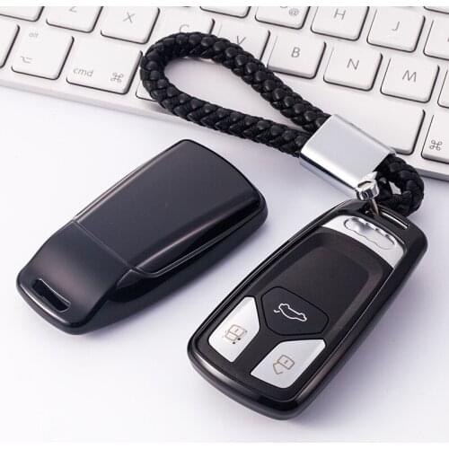 2020 Soft TPU Car Key Case Cover Cap For Audi A4L A4 B9 B7 B6 B8 A5 Q5 Q7 Q3 TT TTS A3 8P 8V A6 C6 4F Keyring Holder Accessories