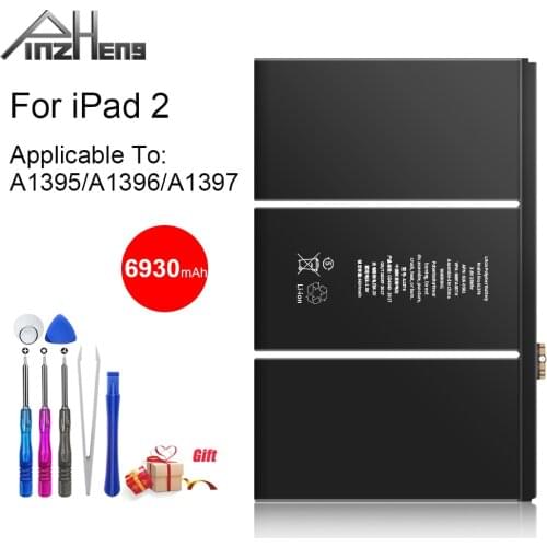 PINZHENG Tablet Battery For iPad 2 A1376 A1395 A1396 A1397 A1316 6930mAh Bateria For iPad 2 Replacement Batterie With Free Tools