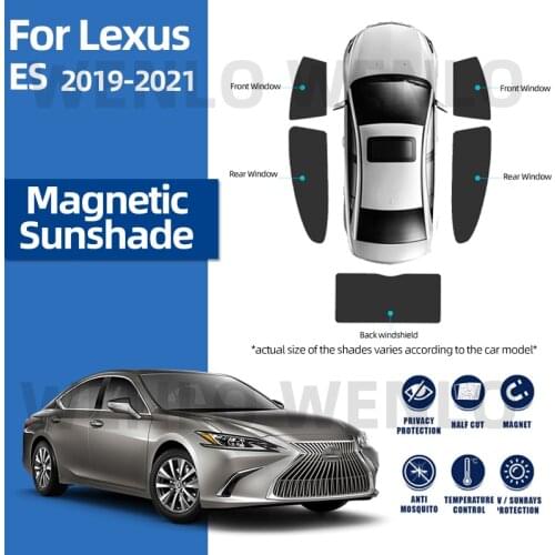 For Lexus ES 2019-2021 Car Shading Privacy Protection Sunshield Rear Side Window Sun Screen Polyester Nylon Cover Mosquito Mesh