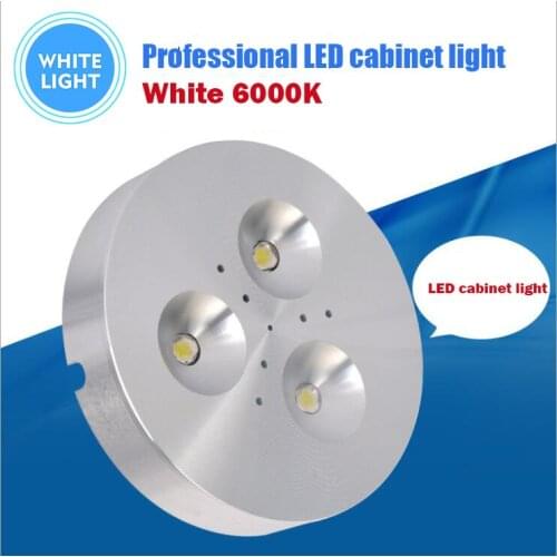 Motorhome Van 6000K White LED Cabinet Closet Indoor Spotlight Cupboard Round Reading Wall Lamp 12V 3W RV Camper Accessories