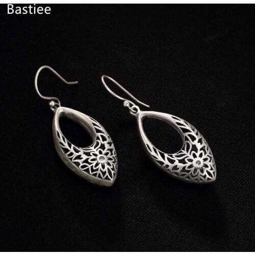 Bastiee Earings Fashion Jewelry Geometric Silver 925 Jewelry Vintage Korean Earrings Sterling Silver