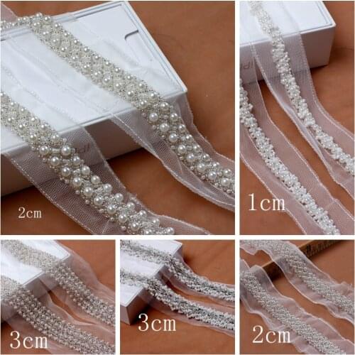 La Belleza Off white handmade lace trim 1cm-3cm width wholesale SNT170802-4