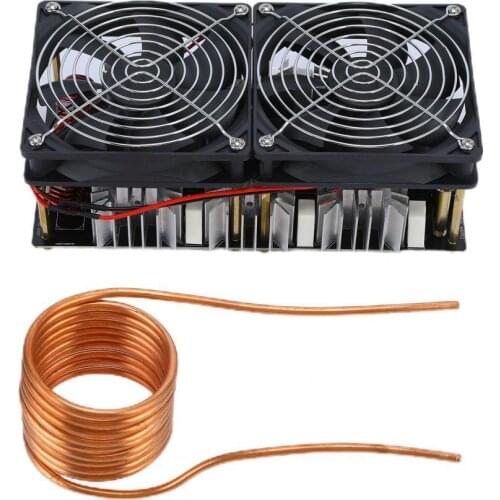 ZVS 2500W Induction Heating Module with Two Fans Heat Evenly Safe Durable 50A Induction Heating Board for Quenching CNs Plug