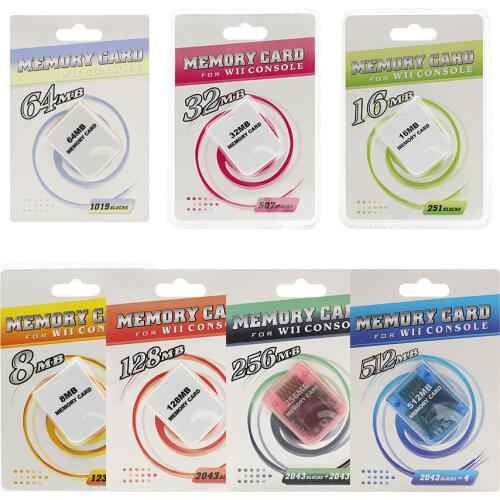 512MB 256MB 128MB 64MB 32MB 8MB Memory Card For Nintendo For Wii Console Memory Storage Card Save Saver For GameCube GC For Wii
