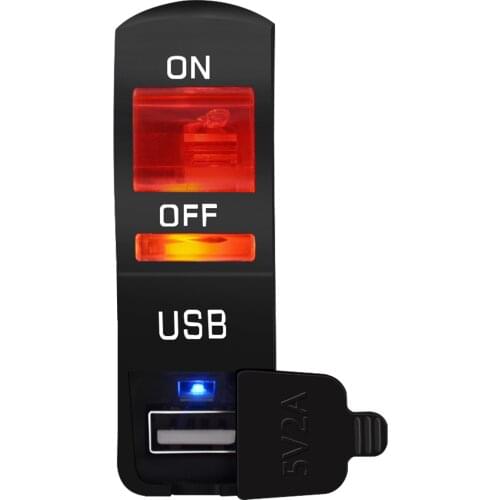 Motorcycle Switche ON OFF Button for Moto Motor ATV Bike DC12V/2A With USB Car Charger motocycle accessries