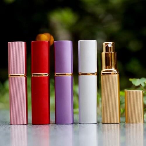 L0209-6ML Square Cute Small Spray Aluminum Perfume Bottle Make-up Pressed Empty Bottle 100PCS/LOT