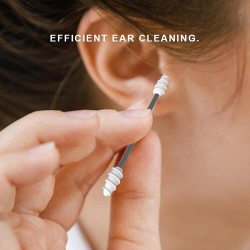 Reusable Cotton Swab Portable Silicone Swab Cleanable For Ear Cleaning Treatment Makeup TXTB1