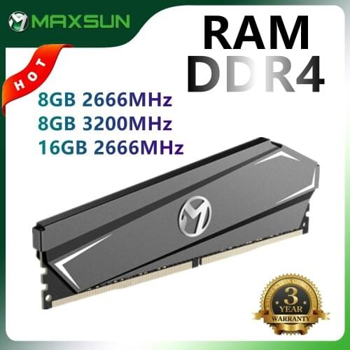 MAXSUN Full New PC Memory Ram DDR4 8GB 2666MHz 3-year Warranty 1.2V 288Pin Interface Memoria Rams DDR4 Module Computer Desktop