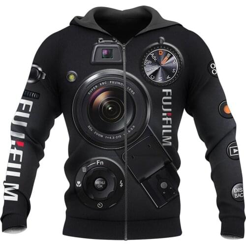 Beautiful Camera 3D Printed Zip Up Hoodie Sweatshirt Hoodies Men Women Fashion Casual Sportswear Autumn Winter Clothes