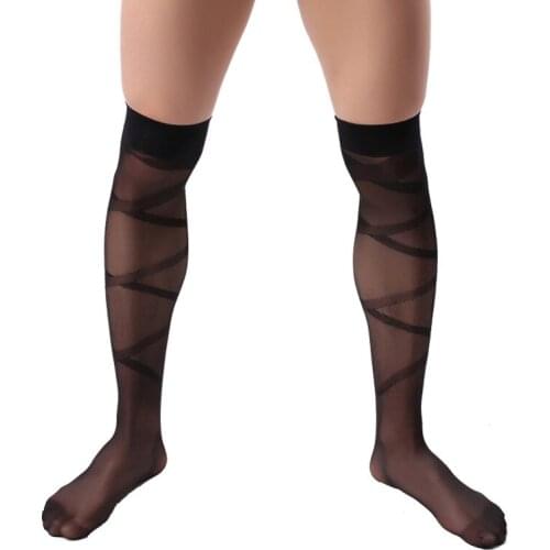 Male long tube twill stockings mens transparent ultra-thin stockings for men casual stockings medias hombre