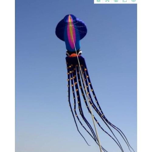 Squid soft kite Outdoor toys soft kite Single line kite rainbow big kite outdoor fun inflatable kite windsock inflatable pendant