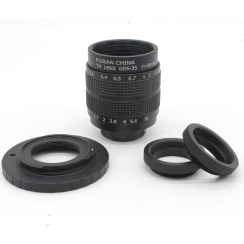 FUJIAN 35mm F1.7 CCTV TV Movie lens+C Mount+Macro ring for Olympus Micro 4/3 m4/3 EP3 EP5 EPL1 EPL2 EPL3 EPL5 EPM1 OM-D EM5 EM10