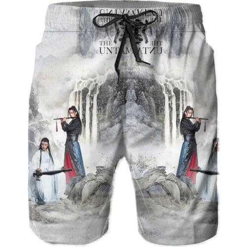 Promo The Untamed 3 Anime Beach Breathable Quick Dry Cute print The Untamed Casual Hawaii Pants