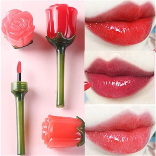 Rose Mirror Lip Gloss Lip Glaze Crystal Moisturizing Lip Gloss Women Lips Gloss Make Up Cosmetics 3d Lip Glaze Lip Stick T0508
