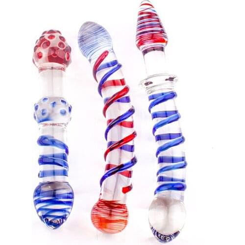 Crystal Glass Dildos Masturbator Realistic Dildo Penis Large G-spot Anal Butt Plug Adult Sex Toys for Woman Female