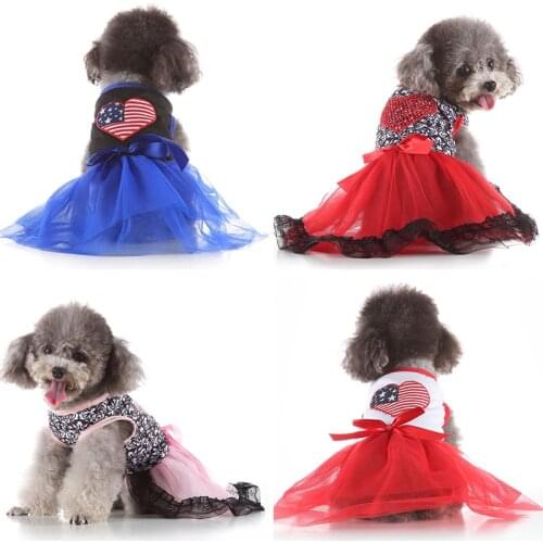 Dog Wedding Skirt New Summer Rainbow Skirt Spring and Summer Pet Accessories Luxury Cat Clothes Puppy Cat Clothes Pet