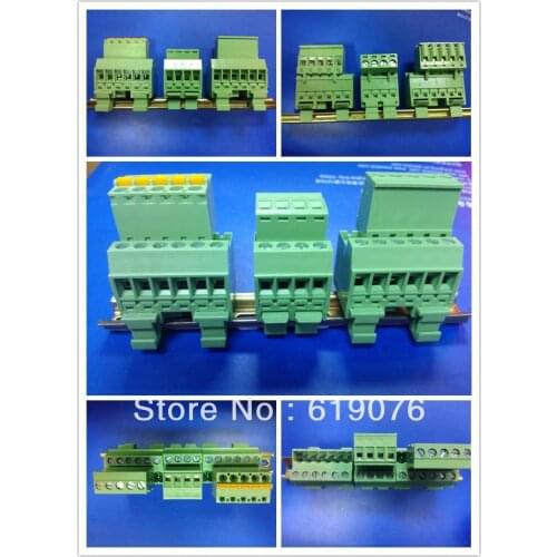 UL approved [ Factory Outlet ] 10pcs Pitch 5.08mm 4 pin Screw Terminal Block connector Din Rail Mount