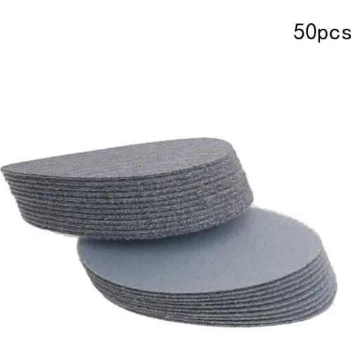 Utoolmart 10/30/50 Pieces of 4 inch Aluminum Oxide White Dry Hook Ring Sandpaper Grinding Disc Flocking Sandpaper 60/1000 Grit