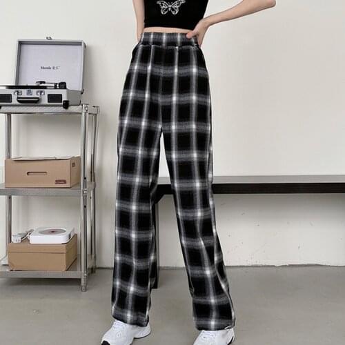 WAVMIT Women's Plaid Trousers