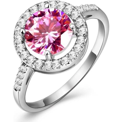 ARUEL Cubic Zirconia Rings Gold color Crystal Women Engagement Wedding Fashion Jewelry Bague Femme Anel Valentines Gift