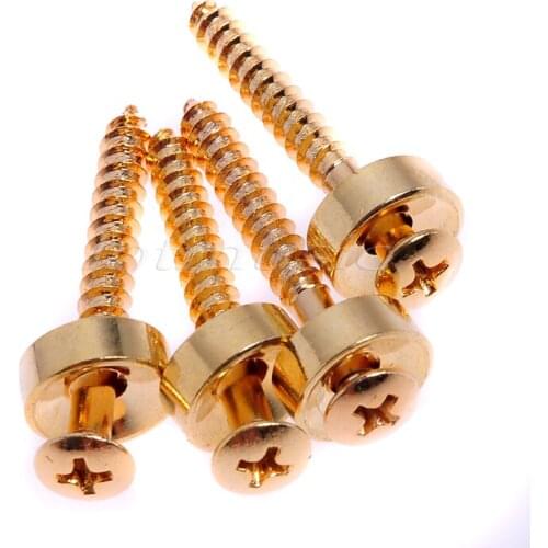 Gold 4pcs Neck Mounting Ferrules and 4pcs Screws Wholesale Parts