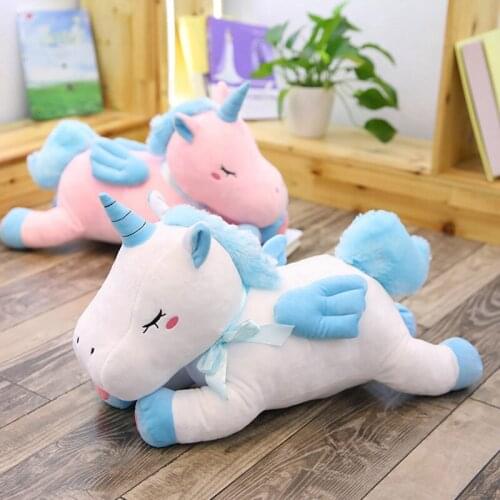1PC 50/75CM Cute Unicorn Plush Toy Soft Stuffed Cartoon Unicorn Dolls Animal Horse High Quality Gift for Children