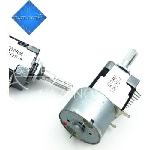 1pcs/lot Z Domestic single row of 8 feet with motor double potentiometer B10K 10KB-4 WHE1615 handle length 25MM flowers In Stock