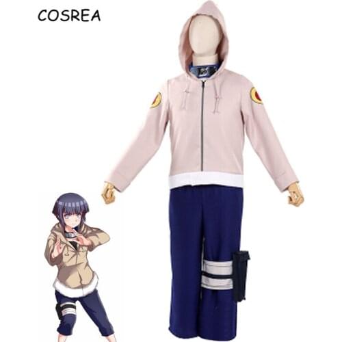 Anime Naruto Hyuga Hinata Cosplay Costume Women Girls Uniform Coat Pants Clothes Full Set Props Halloween Carnival Party