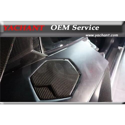 Car-Styling Auto Accessories Full Carbon Fiber Tank Cover Trim Fit For 2011-2014 Aventador LP700 LP720 Fuel Cap Cover