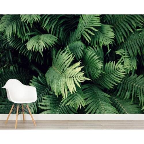 Beibehang Custom Wall Mural Wallpaper European Style Retro Hand Painted Rain Forest Tropical plants Wall Painting Wallpaper 3d