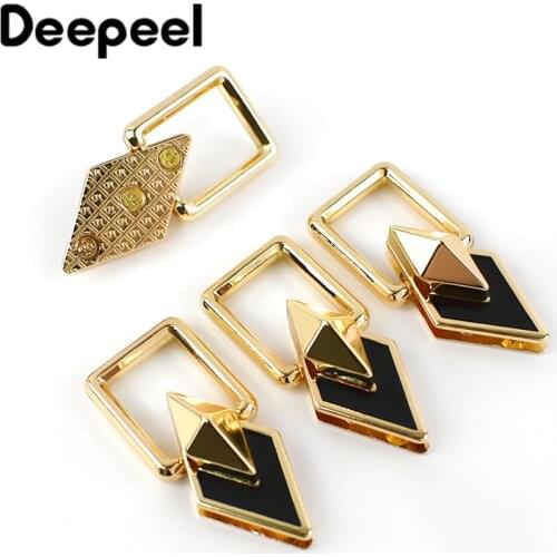 Deepeel 5/10pcs 23*53mm Metal Bag Handle Buckles Ring Bags Side Clip Luggage Clasp Screw Decoration DIY Hardware Accessories
