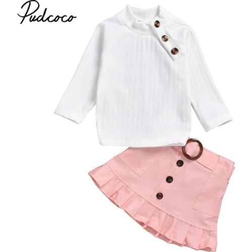 Kids clothes 2020 autumn girls set long sleeve Sweater+skirts children 2 piece tracksuit baby girl clothing set baby outfit 1-6Y