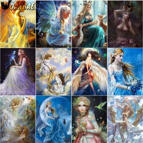 Fairy Girl 5D Diy Diamond Painting Pretty Wings Cross Stitch Embroidery Mosaic Kit Hand-Inlaid Wall Decoration Design