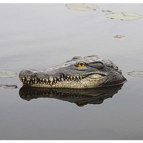 Resin Floating Crocodile Head Water Decoy Simulation Realistic Alligator Aquarium Pond Pool Garden Art Decoration C42