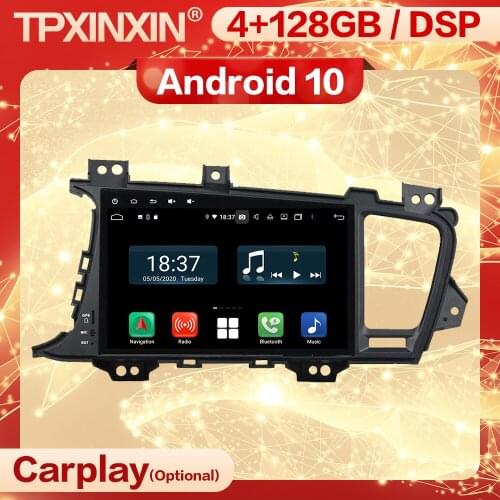 4+128G Carplay 2 Din Android 10 Multimedia Stereo Receiver For KIA K5 Optima 2014 GPS BT Wifi Radio Audio Video Player Head Unit