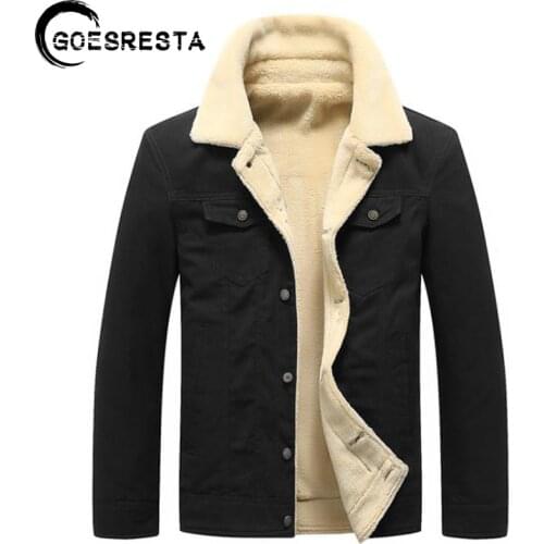 Brand Winter Fur Collar Fleece Jacket Men
