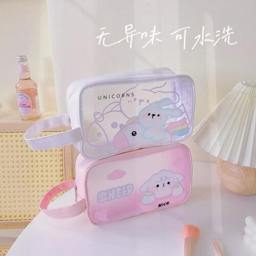 New Animal PVC Cosmetic Cases Cute Bear Unicorn Cat Waterproof Make Up Organizer Women Travel Wash Beauty Bag Storage Case