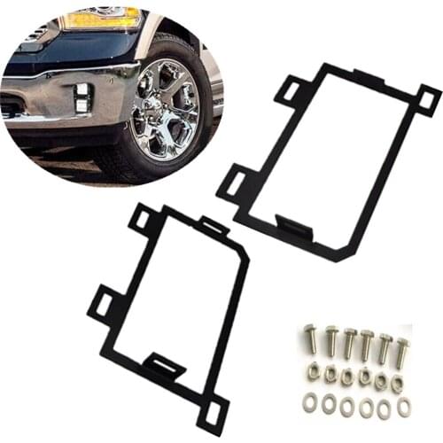 Car Front Hidden Bumper LED Fog Light Mounting Brackets for Dodge Ram 1500 2013-2018