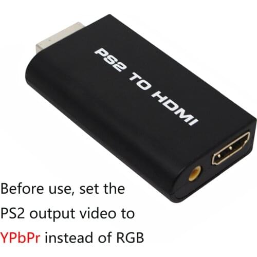 PS2 to HDMI Adapter Converter with 3.5mm Audio Output to HDMI Adapter For HDTV Support 480i 576i 480p