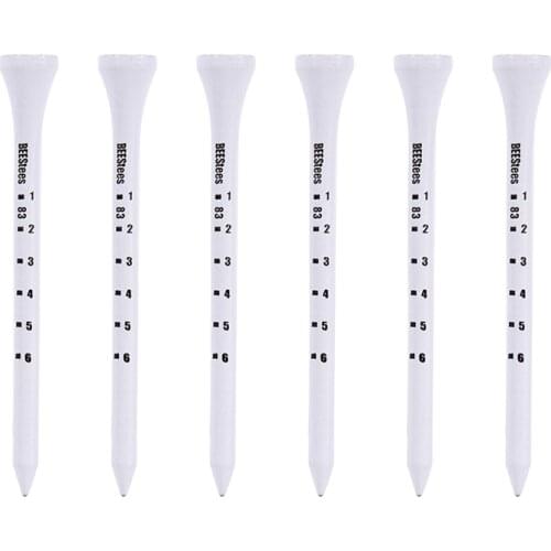 Hot Sale 50PCS Professional Golf Tees 83mm White golf wood tee