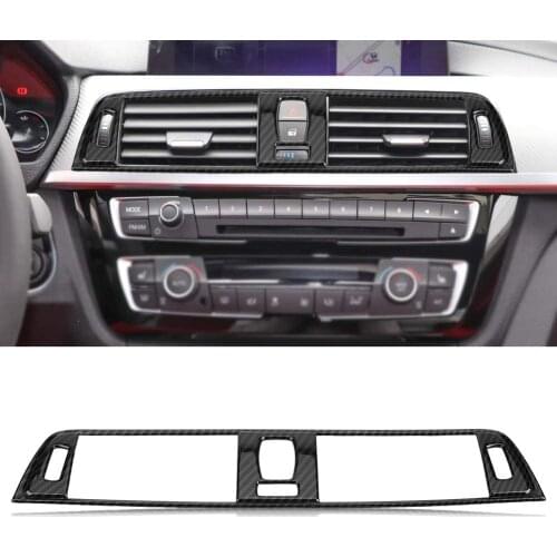 Air Vent Cover Trim Carbon Fiber Central Contro Conditioning Outlet V Frame for BMW 3 Series F30 2013 2014 2015 2016 2017 2018