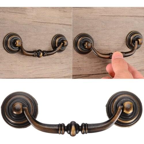 Home Drawer Bail Pull Handle Antique Bail Dresser Pull For Cabinet Cupboard Drawer Furniture Door Handle Knob Hardware Tool