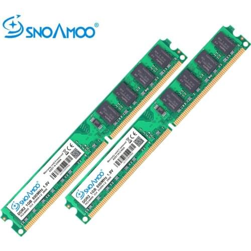 SNOAMOO Desktop PC RAMs DDR2 1GB RAM 800MHz PC2-6400S 240-Pin 1.8V 667MHz 2GB DIMM For I Compatible Computer Memory Warranty