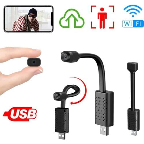 U22 1080P Mini Smart Nanny Wifi USB Night Vision Camera Real-time Surveillance Camera Motion Detection Support 128GTF Card