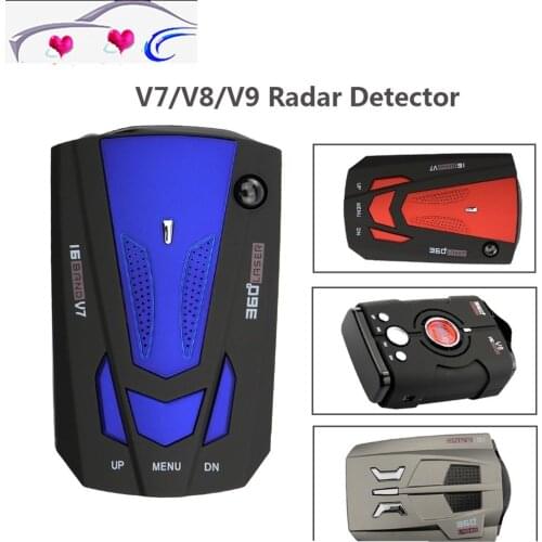 V9/V7/V8 Best Car 360 Degree 16 Band LED Display Anti Radar Detector Speed Voice Alert Warning for Russia / English