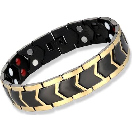 Stainless Steel Healthy Magnet Bracelet Men Jewelry Energy Magnetic Therapy Fathers Day Lover Gift