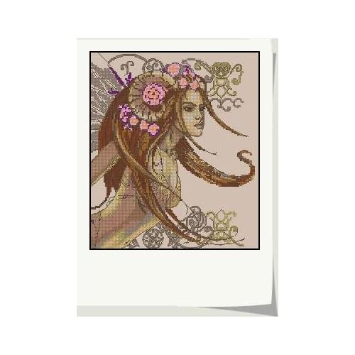 Gold Collection Counted Cross Stitch Kit Nimue Fairy Wind Goddess nium Sweet Fairy