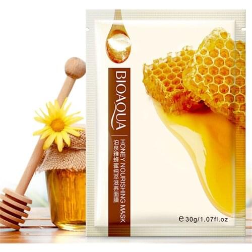 1@# Honey Milk Aloe Moisturizing Skin Care Face Facial Mask Fresh Anti-Acne Plant Extract Oil Control Hydrating Sheet Face Mask