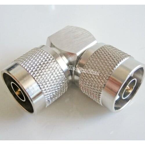 1Pcs N Male To Male Plug 90 Degree Deg Right Angle RF Connector Coax Adapter 50 Ohm RA